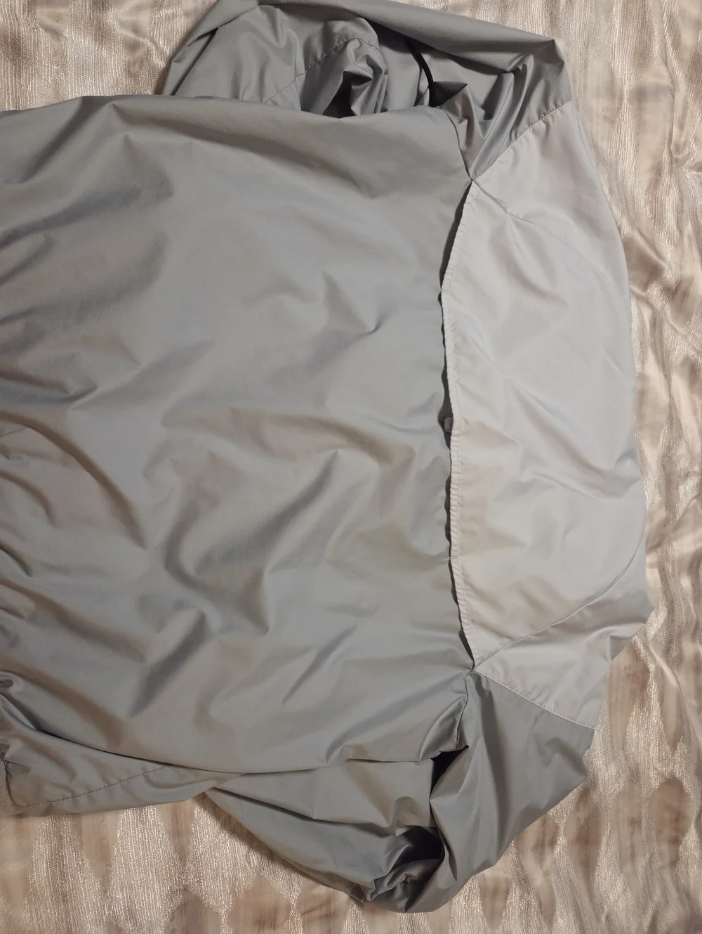 Nike Light Gray and Black Logo Hooded Windbreaker - Picture 5 of 6